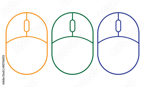 Computer mouse icons set. Wireless Set of mouse icon design.  PC cursor vector icons. Vector illustration. eps10