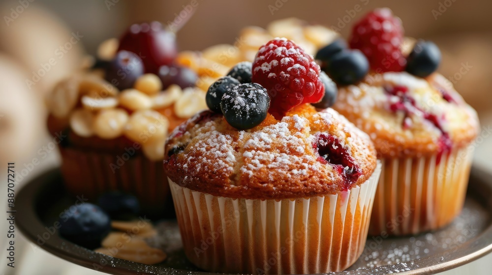 Muffins Soft and fluffy baked goods often filled with fruit or nuts Muffins Soft and fluffy baked goods often filled with fruit or nuts