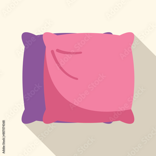 Soft pink pillow is waiting to provide comfort and support for a peaceful night's sleep