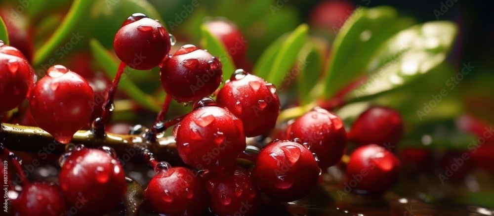 Red Berries with Dew Drops Red Berries with Dew Drops