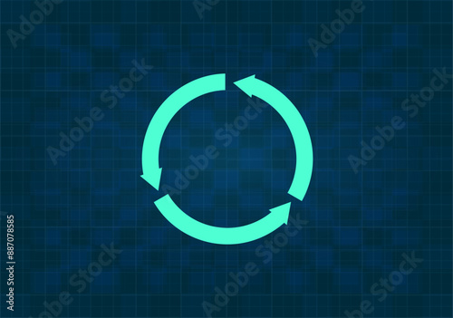 vector illustration on blue background