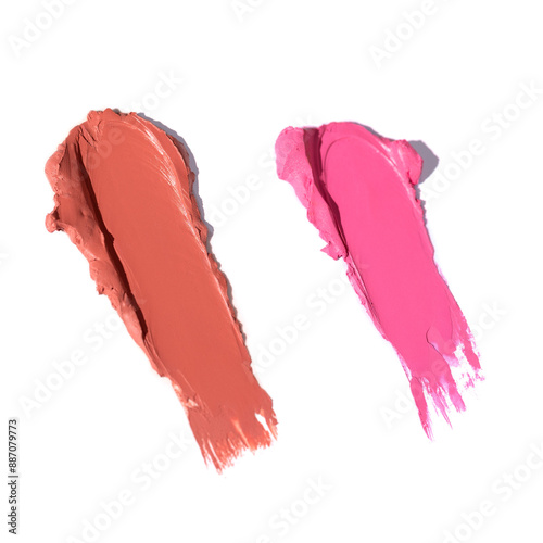 An elegant sample of a cosmetic swatch showcasing a rich shade and silky texture. Perfect for use in advertising campaigns, product catalogs, and sales presentations.
