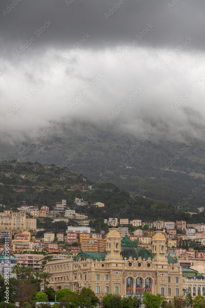 Obraz premium Panoramic view of Monte Carlo marina and cityscape