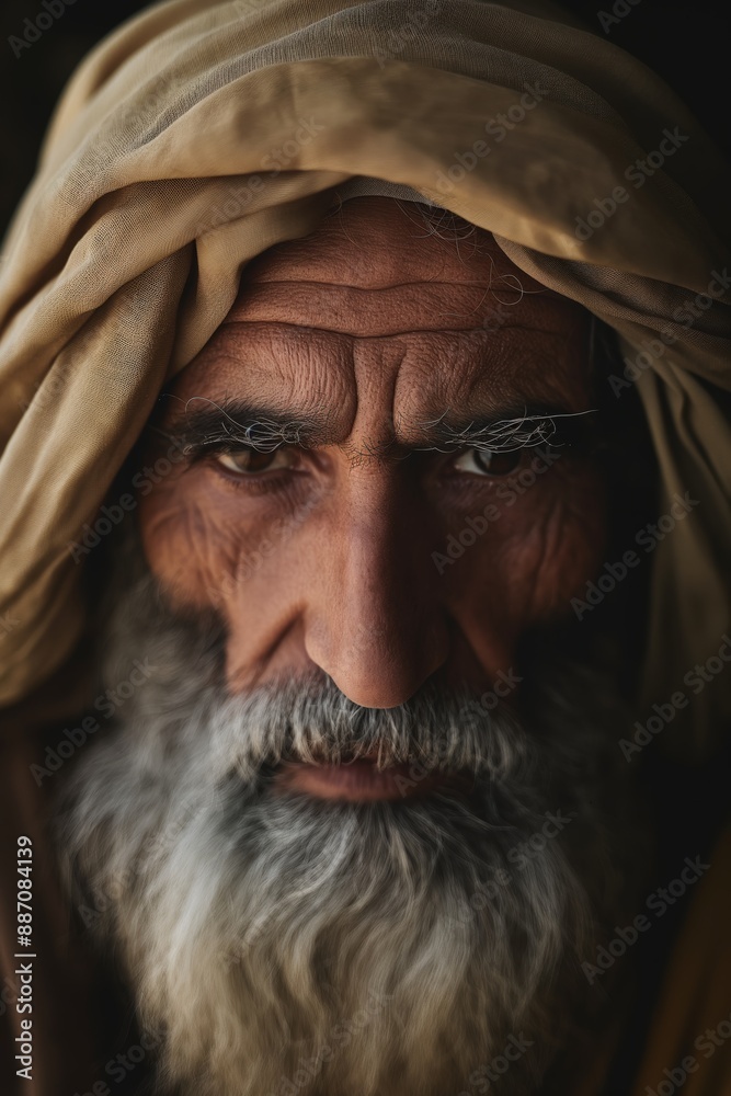 Visual representation of the portrait of the prophet Isaiah from the Bible. Face of Isaiah prophet in Jerusalem for about 40 years. Visual representation of the portrait of the prophet Isaiah from the Bible. Face of Isaiah prophet in Jerusalem for about 40 years.