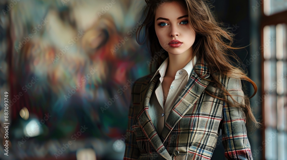 Naklejka premium Formal or casual, you decide; a woman in a stylish outfit