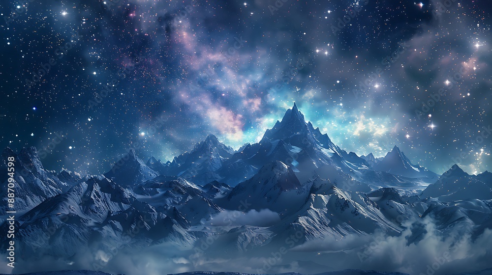 Majestic mountains a blanket of stars overhead Majestic mountains a blanket of stars overhead