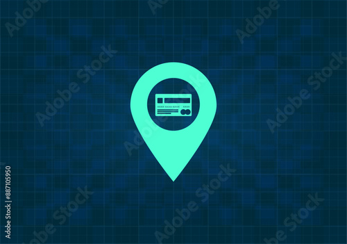 vector illustration on blue background