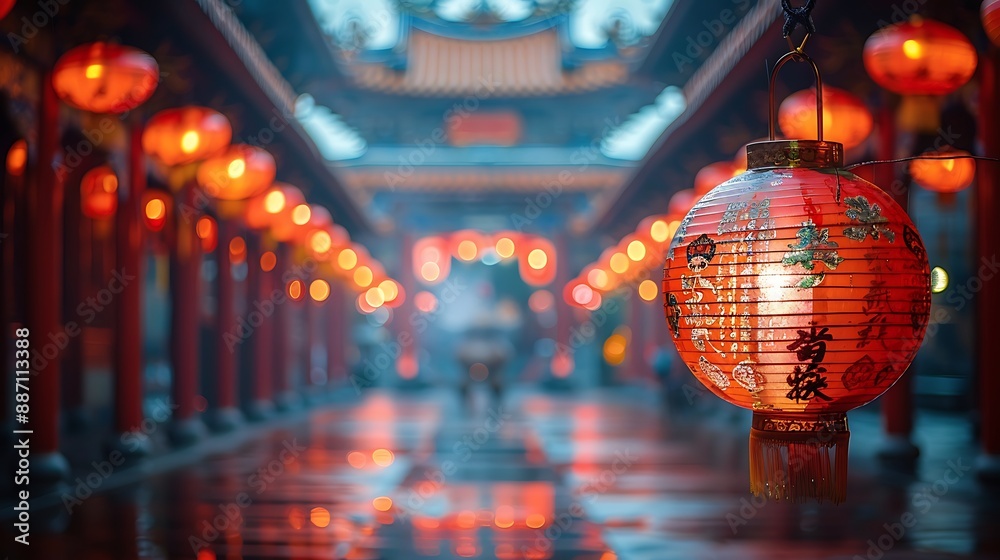 Obraz premium Chinese culture traditional beliefs and modern work ethics
