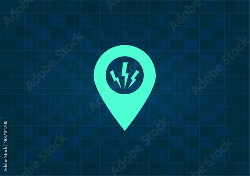 vector illustration on blue background