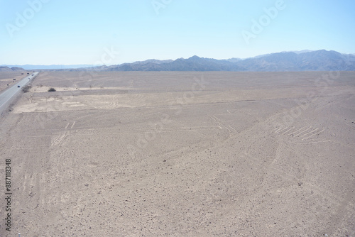 Lines of civilization of nazca in Peru