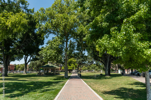 Scenic Downtown City Park in Paso Robles, Central California