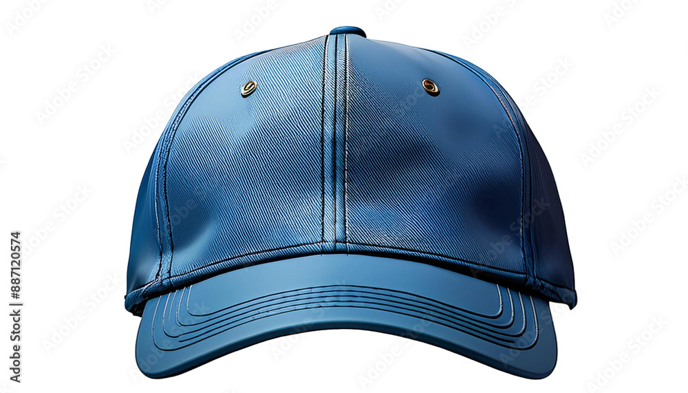 blue front and side view hat baseball cap on transparent background ...