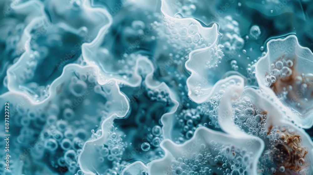 This image highlights the detailed texture of white coral underwater, with bubbles attached to its surface, emphasizing the natural beauty and complexity of marine ecosystems. This image highlights the detailed texture of white coral underwater, with bubbles attached to its surface, emphasizing the natural beauty and complexity of marine ecosystems.