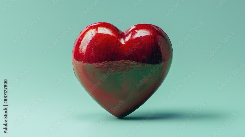 Heart icon on green backdrop Heart icon on green backdrop