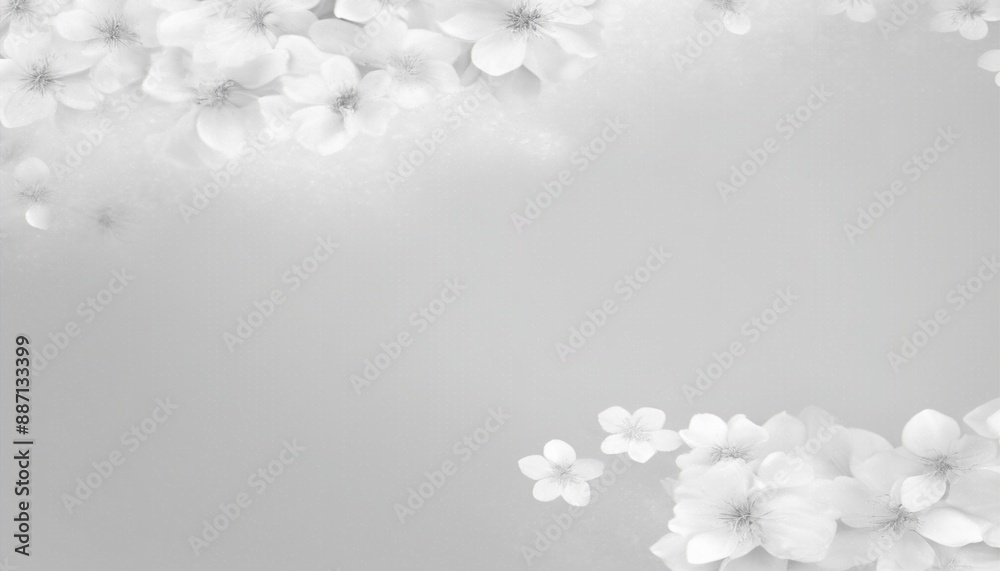 Frosty Winter Floral Wallpaper with White Flowers on Black Background Frosty Winter Floral Wallpaper with White Flowers on Black Background