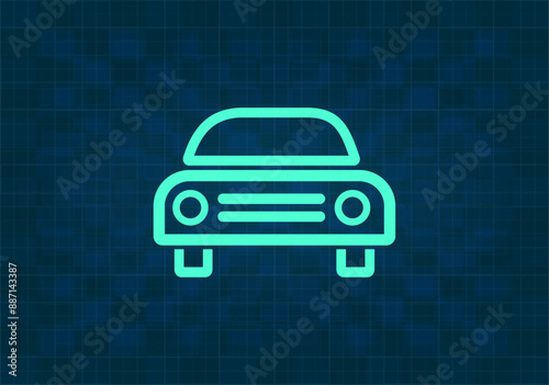 vector illustration on blue background