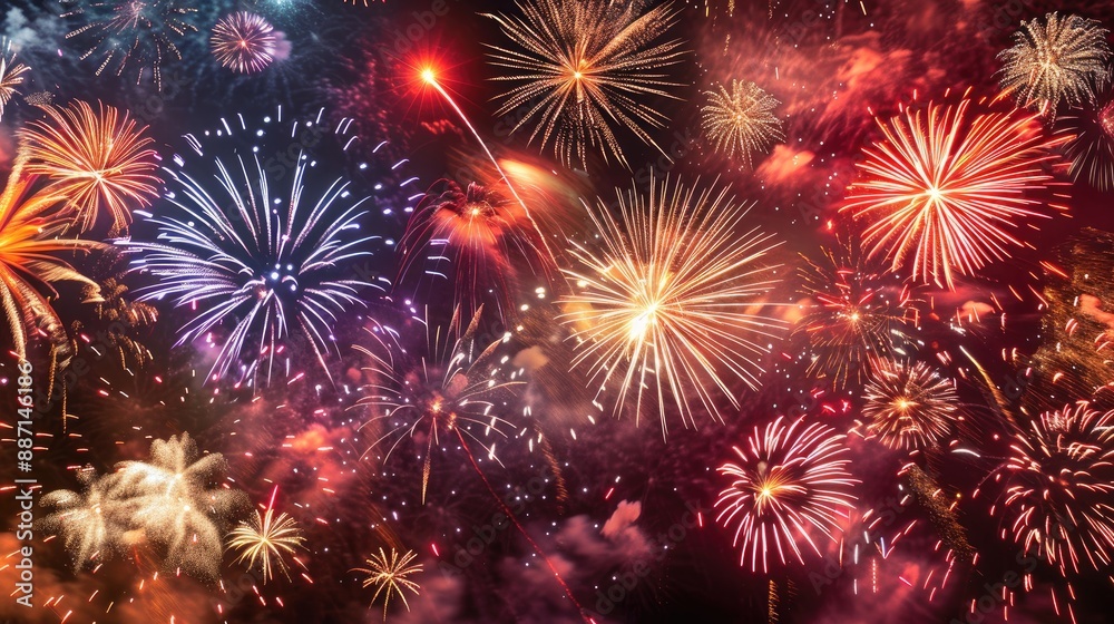 Fototapeta premium Stunning fireworks show for a special event