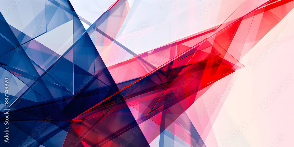 abstract background in the form of broken glass. geometric background with blue-red gradient. transparent shiny texture on white background abstract background in the form of broken glass. geometric background with blue-red gradient. transparent shiny texture on white background