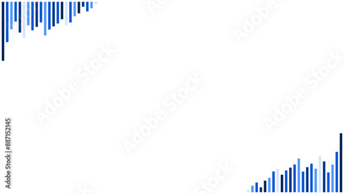 Background white with blue lines corner border. Vector can be used for banners, posters, power points, templates, slides, etc.