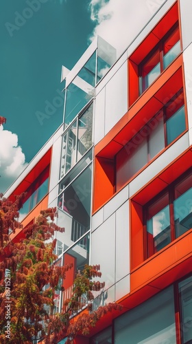 Abstract Architecture and modern facade
