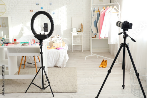 Interior of fashion blogger...