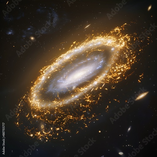 Capture rare polar ring surrounding a galaxy formed from the accretion of material in a perpendicular orbit 169 Image 2 captain29732