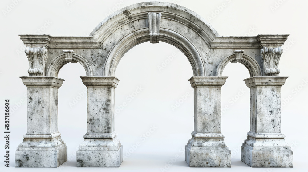 Stone Archway on White Background Stone Archway on White Background
