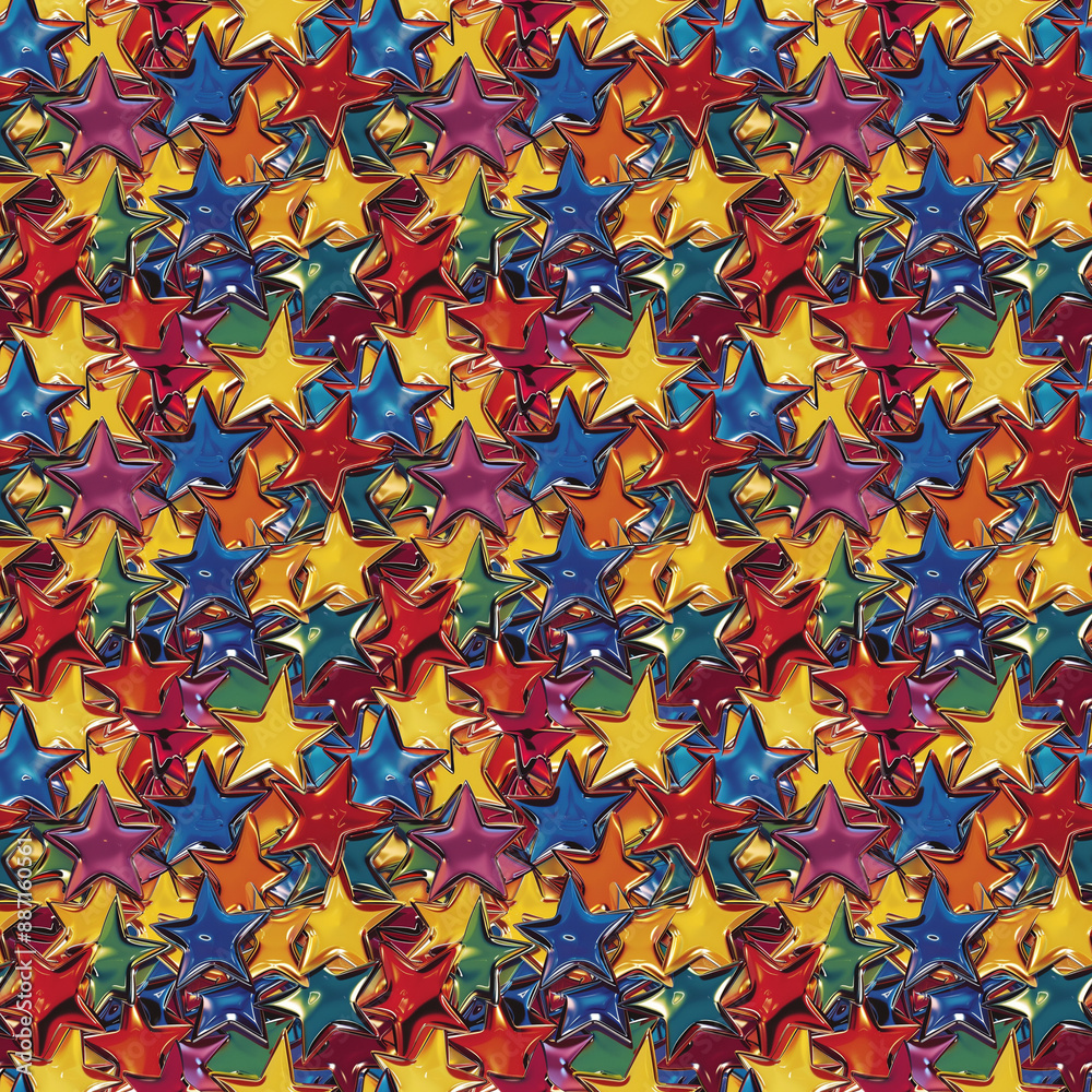 inflated metal star background, repeatable seamless background pattern tile inflated metal star background, repeatable seamless background pattern tile