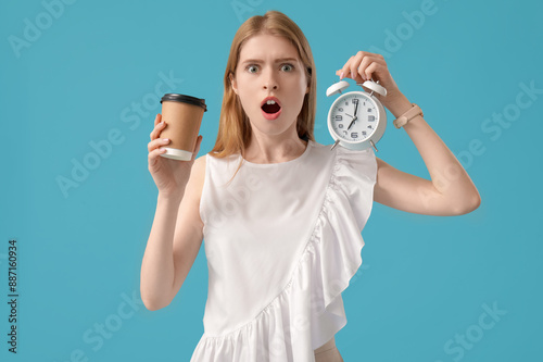 Shocked young woman with cu...