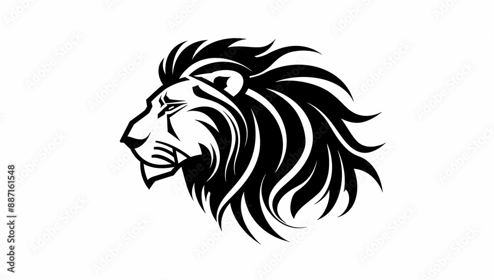 Black and white lion head illustration, perfect for tattoo or logo designs, showcasing strength and elegance in a detailed sketch. Black and white lion head illustration, perfect for tattoo or logo designs, showcasing strength and elegance in a detailed sketch.