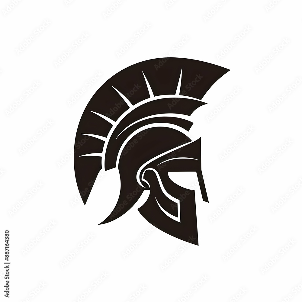 Silhouette of a Spartan helmet in black and white, symbolizing strength, warrior spirit, and ancient Greek culture. Silhouette of a Spartan helmet in black and white, symbolizing strength, warrior spirit, and ancient Greek culture.