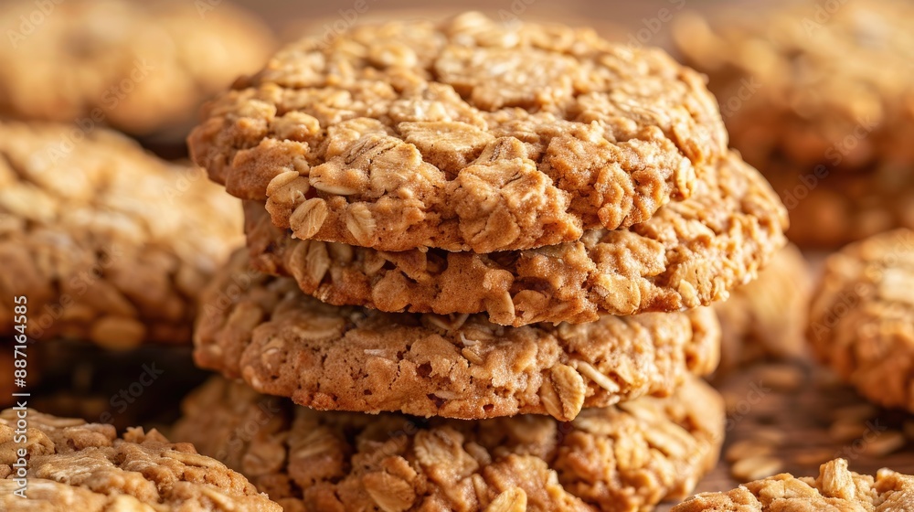 Background of oatmeal cookies Background of oatmeal cookies