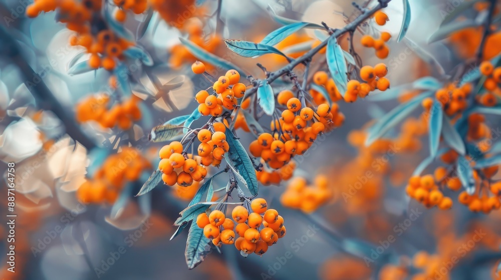 Background of sea buckthorn