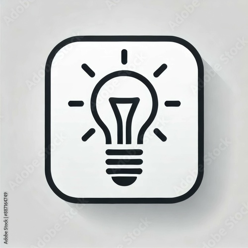 Light bulb icon on a white background