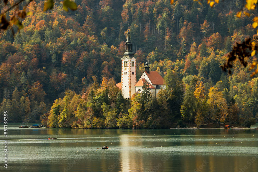 Fototapeta premium church in the lake bled