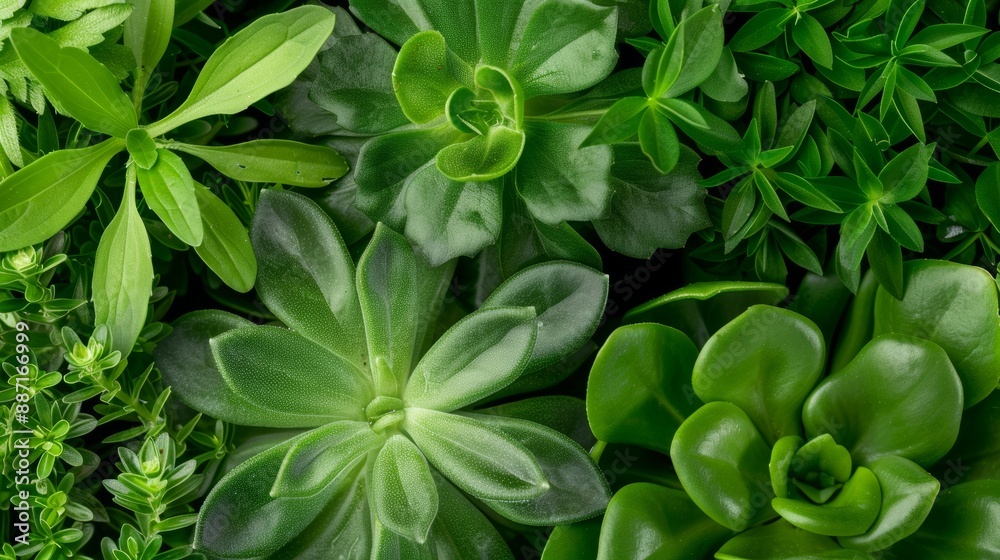 A lively and green top view of a cruelty-free herbal garden, showcasing a variety of lush plants and essential herbs in a vibrant arrangement A lively and green top view of a cruelty-free herbal garden, showcasing a variety of lush plants and essential herbs in a vibrant arrangement