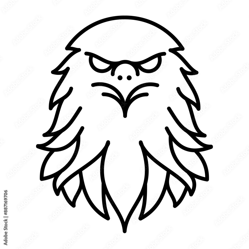 Obraz premium eagle owl illustration icon