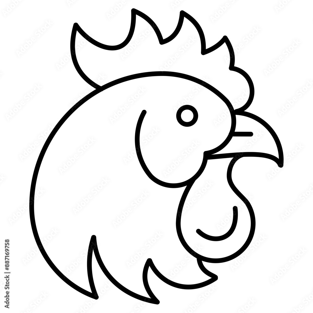 Chicken head icon Chicken head icon