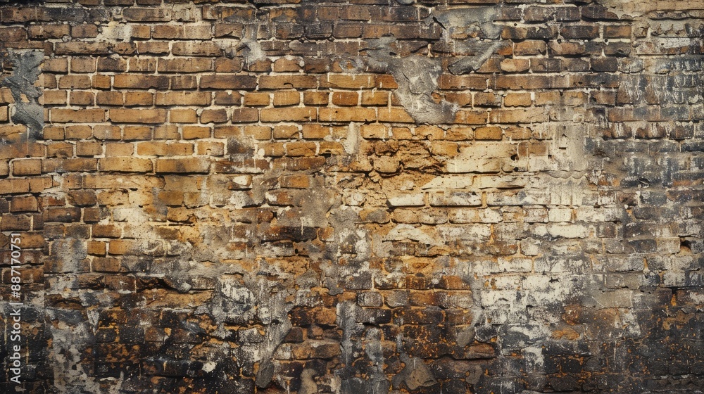 Obraz premium Aged Brick Wall with Grungy Appearance