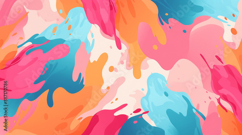 Cute brush strokes art background