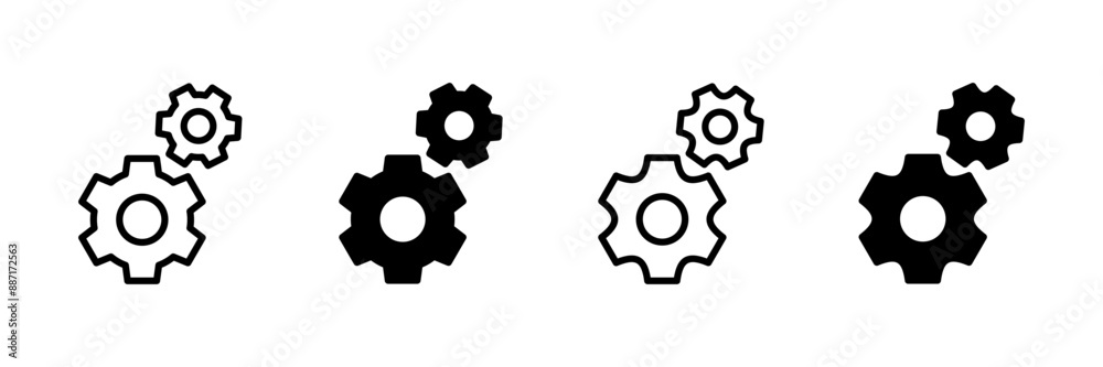 setting Icon vector isolated on white background. setting vector icon. Cog settings Icon Symbol. Gear setting Icon vector isolated on white background. setting vector icon. Cog settings Icon Symbol. Gear