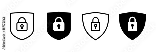 Security icon vector isolated on white background. protection icon. privacy. vpn