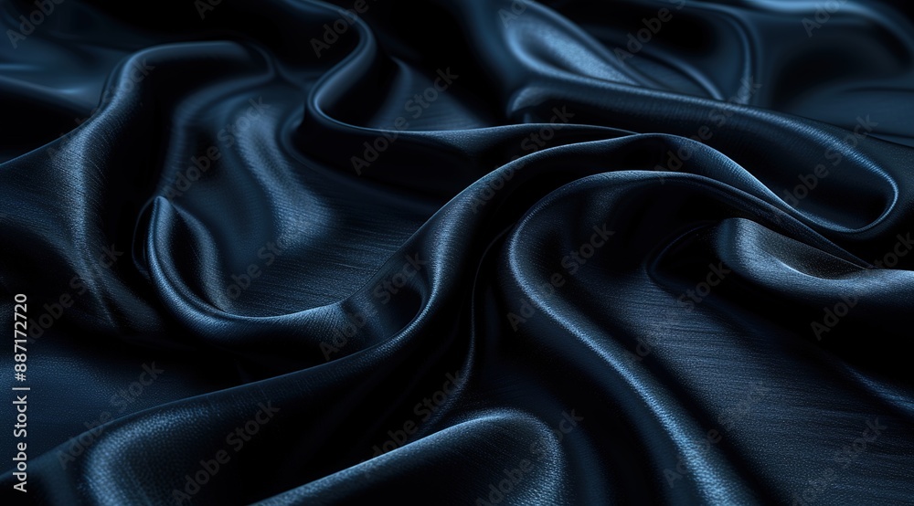 Obraz premium black satin fabric