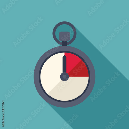 Stopwatch with its hand moving, measuring time passing by
