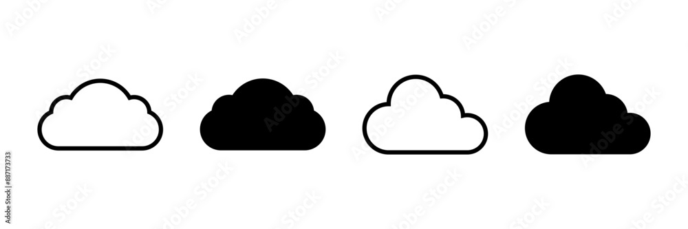 Cloud icon vector isolated on white background. cloud computing icon Cloud icon vector isolated on white background. cloud computing icon