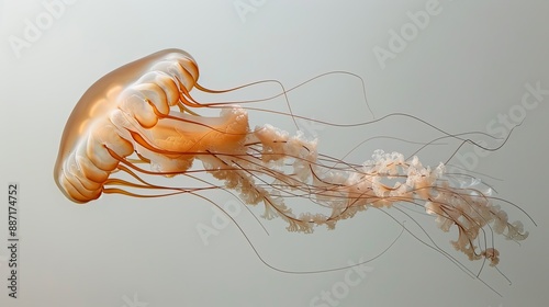 Pacific Sea Nettle Jellyfish Floating photo