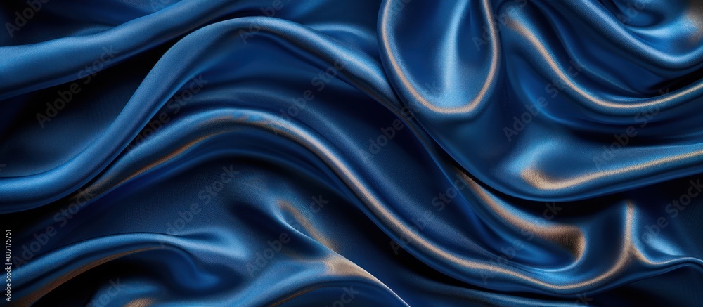 Fototapeta premium Blue Satin Drapes: Soft and Luxurious