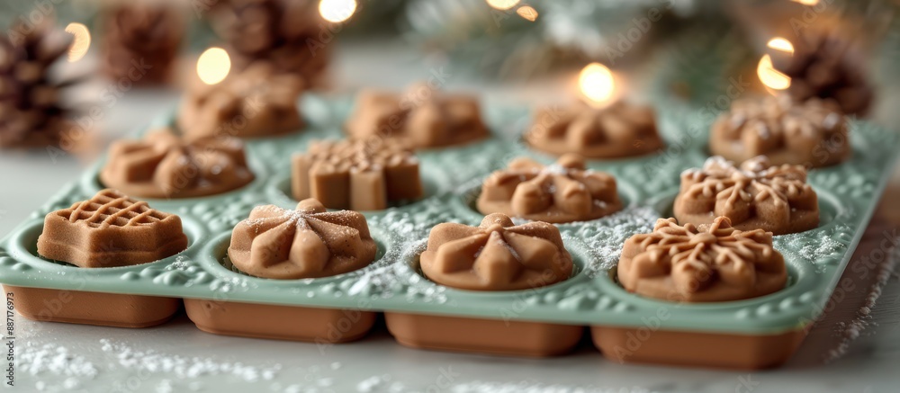 Christmas Cookie Dough in a Silicone Mold