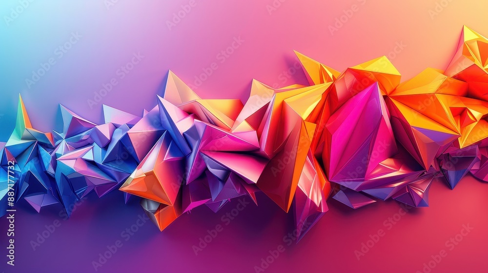 Abstract Geometric Shapes with Vibrant Gradient Colors. Abstract Geometric Shapes with Vibrant Gradient Colors.