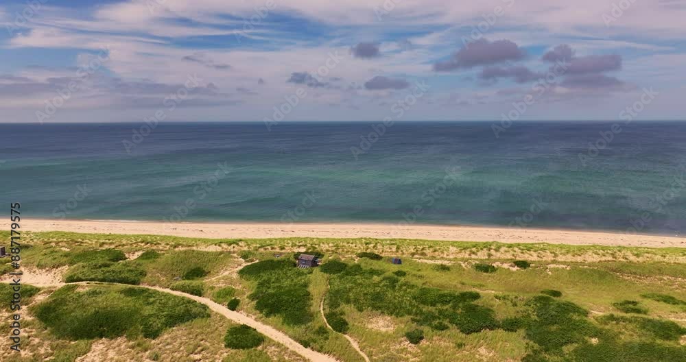 Provincetown Cape Cod Dune Shacks Aerial Drone